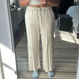 Cream linen pants, super soft, goes with everything